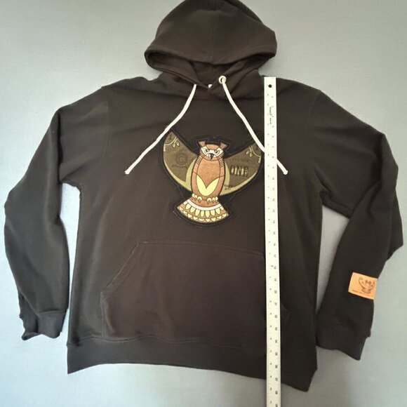 Seven12 Black Owl Hoodie - Picture 4 of 8